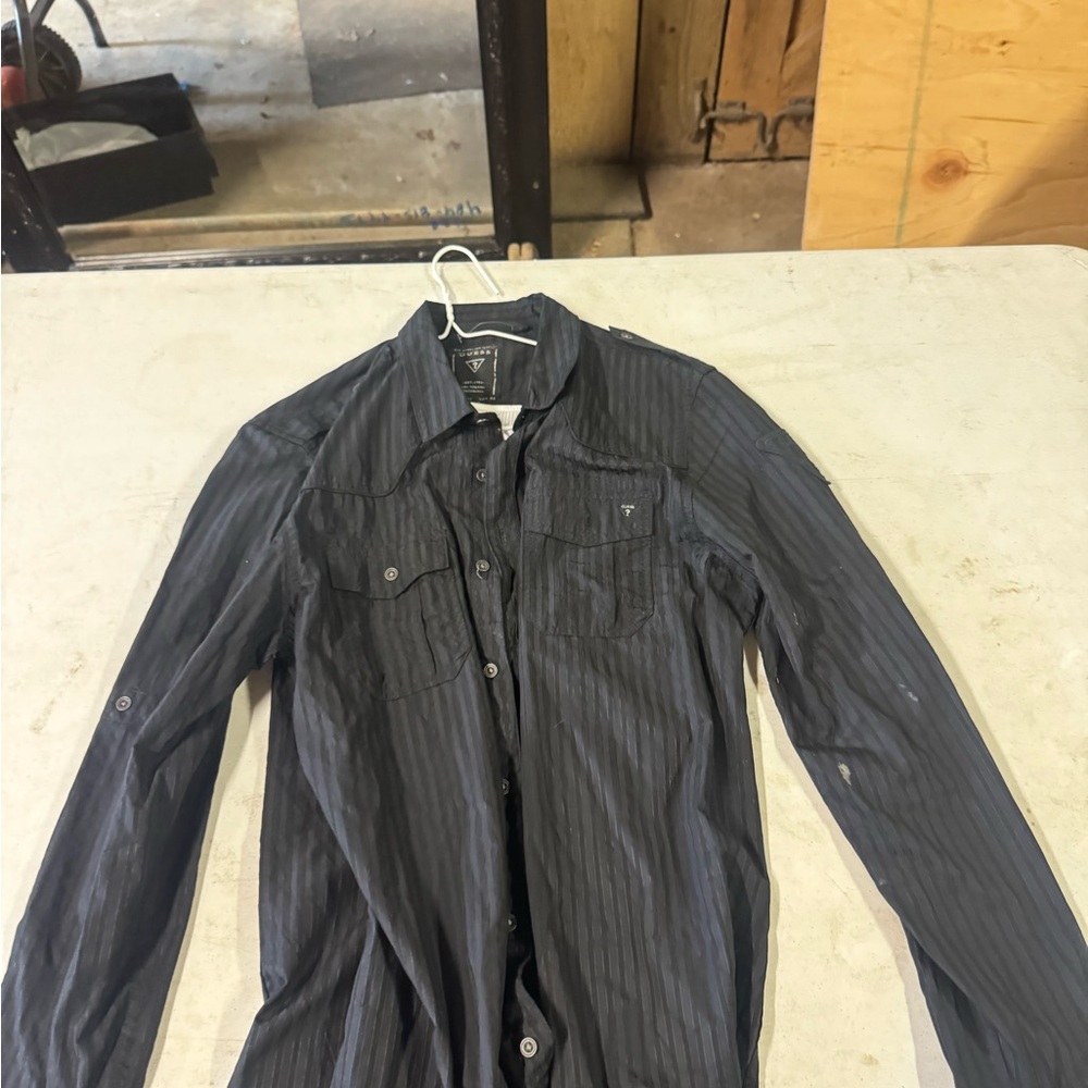 Guess Black Lightweight Shirt Jacket